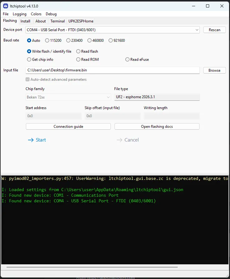 ltchiptool view